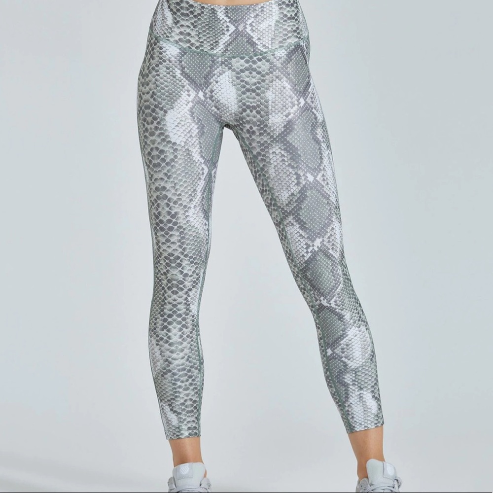 PRISM Sport Green Shimmer Python Leggings